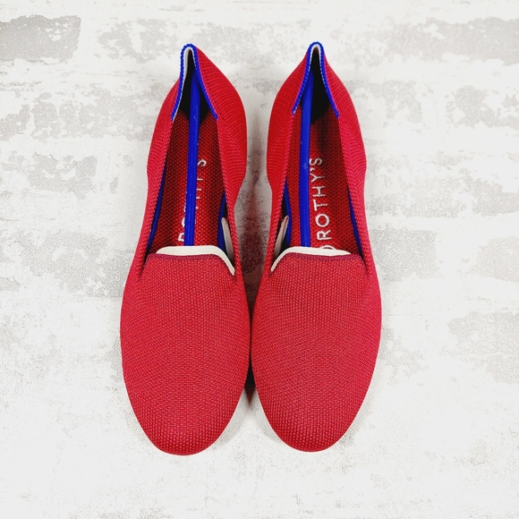 New Rothy's The Loafer Red Round Toe Slip On LoafersT500